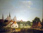 Georg Friedrich Kersting Ansicht von Rostock von Westen oil painting reproduction
